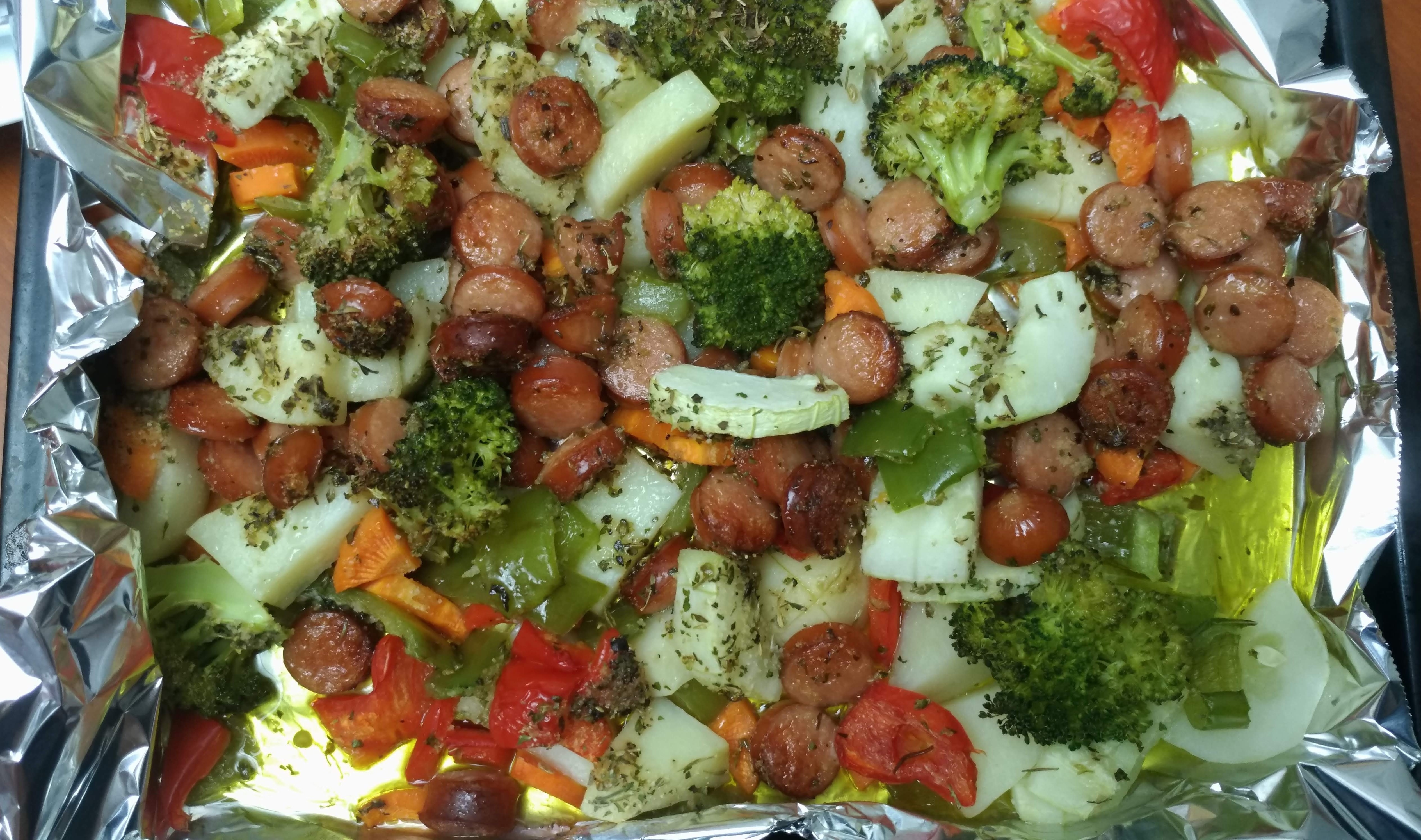 義大利烤香腸＆蔬菜