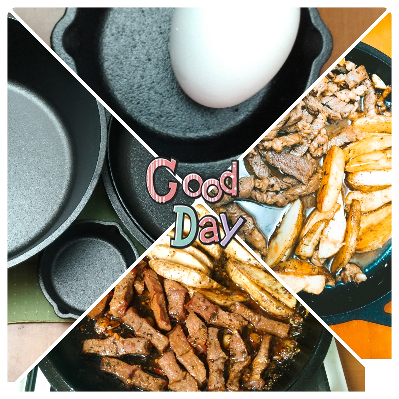 週末食譜：鑄鐵鍋大蒜奶油牛排/馬鈴薯&買鑄鐵鍋記